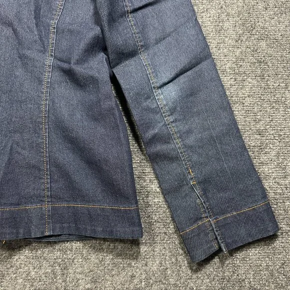 Vintage Anthropologie Jean Jacket Womens XS Blue Cotton Stretch Denim Pockets - Picture 7 of 11
